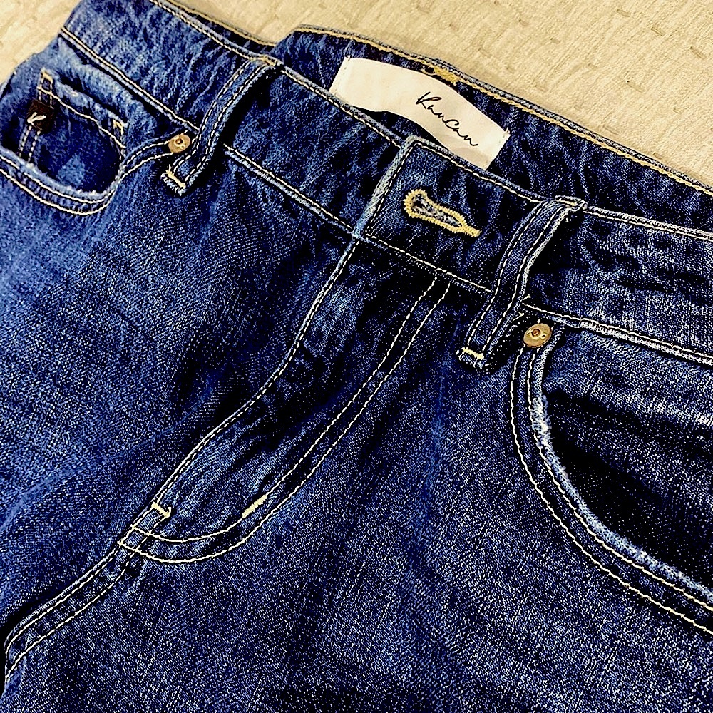 KanCan Women's Boyfriend Jeans - Deep Blue